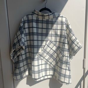 Plaid Oversized Poncho